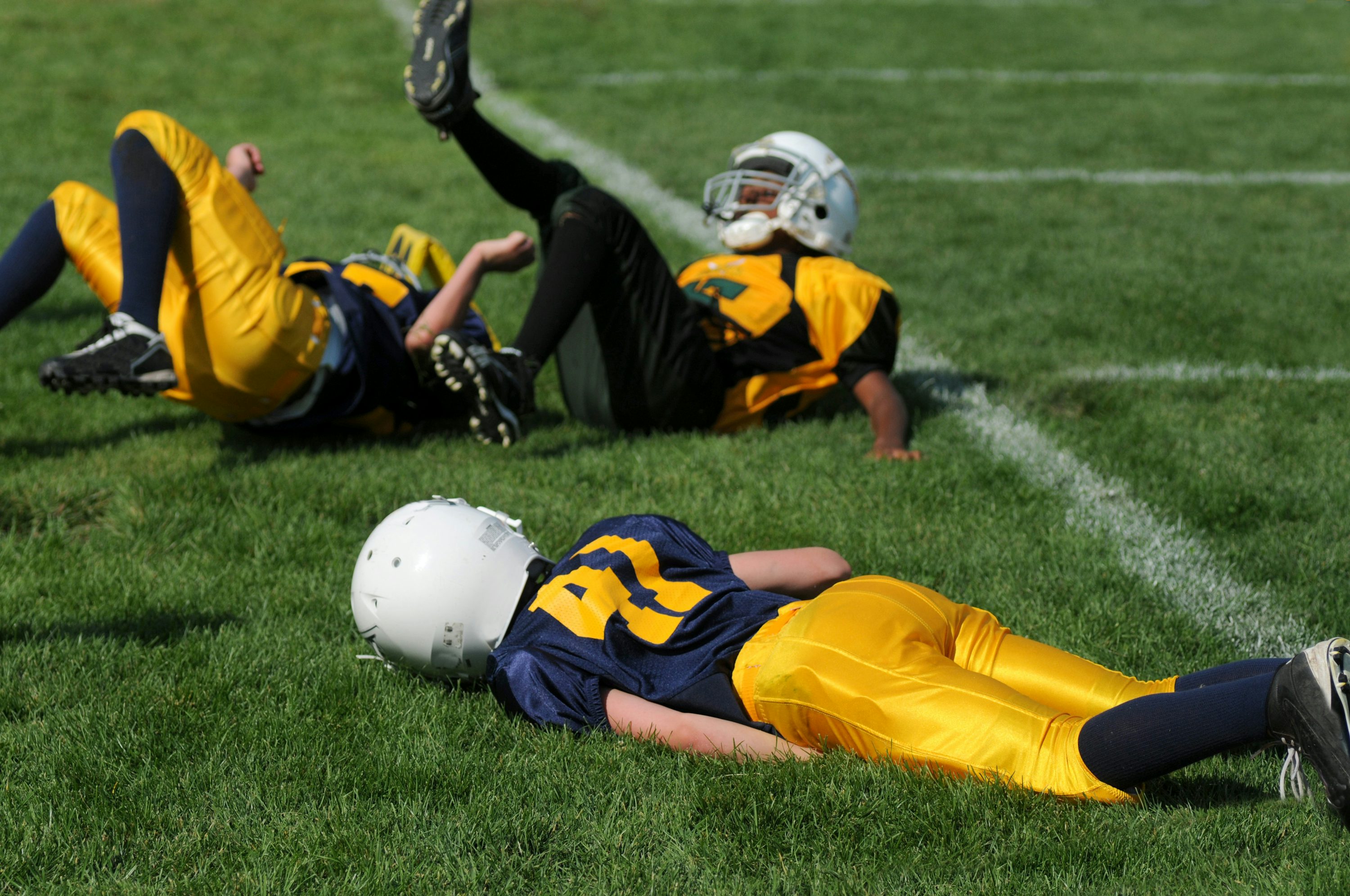 Classical ARNICA case of head injury on the football field.  